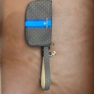Michael Kors Brown with Blue stripes belt bag
